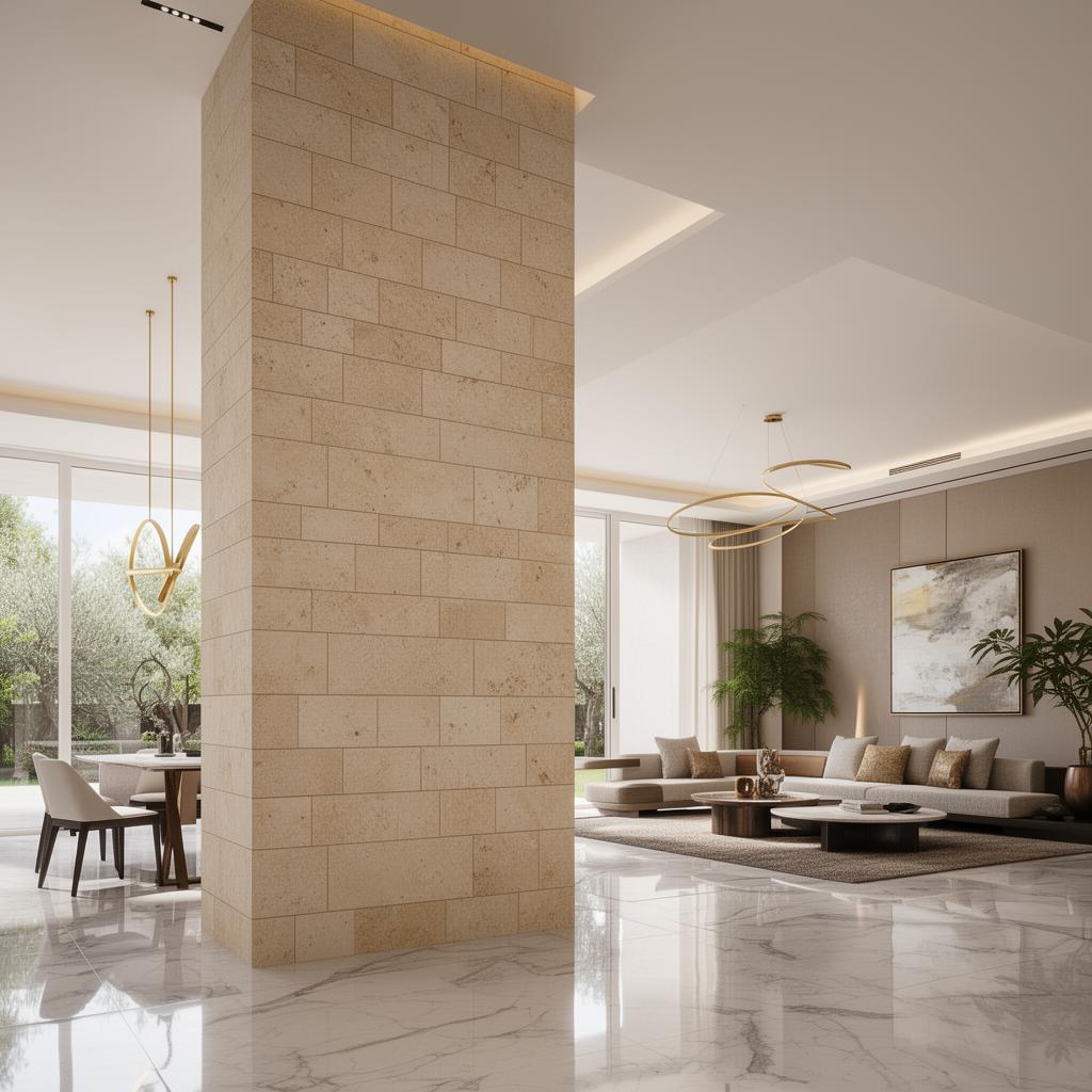 Limestone Interior Column