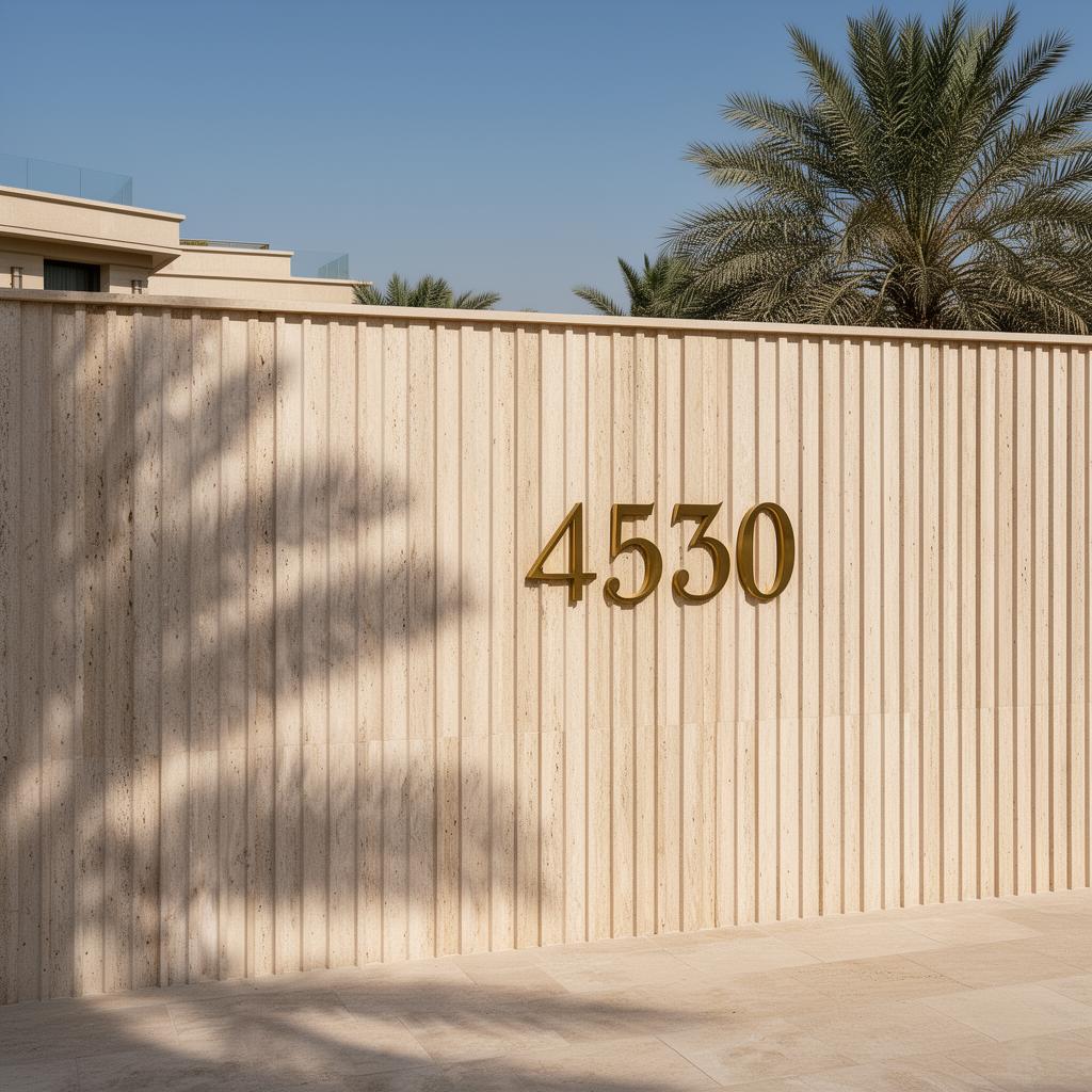 Vertical Travertine Wall